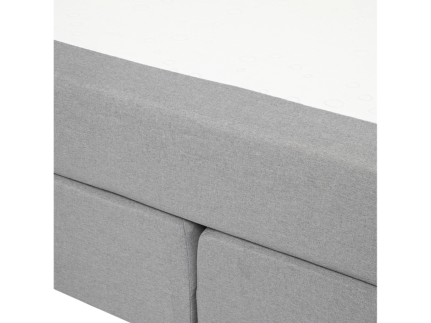 Lit Boxspring Tissu CONSUL 160 x 200 cm Gris clair