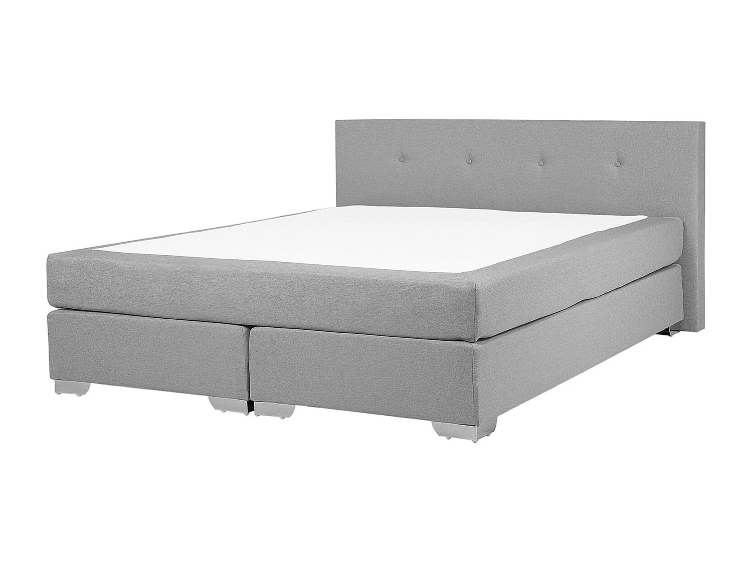 Boxspring Stof CONSUL 160 x 200 cm Lichtgrijs