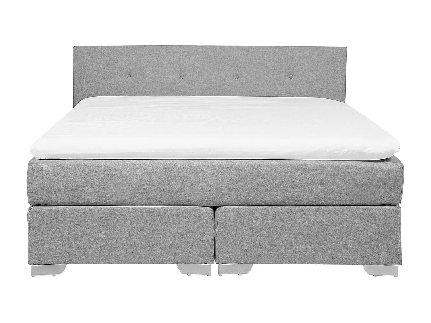 Boxspring Stof CONSUL 160 x 200 cm Lichtgrijs