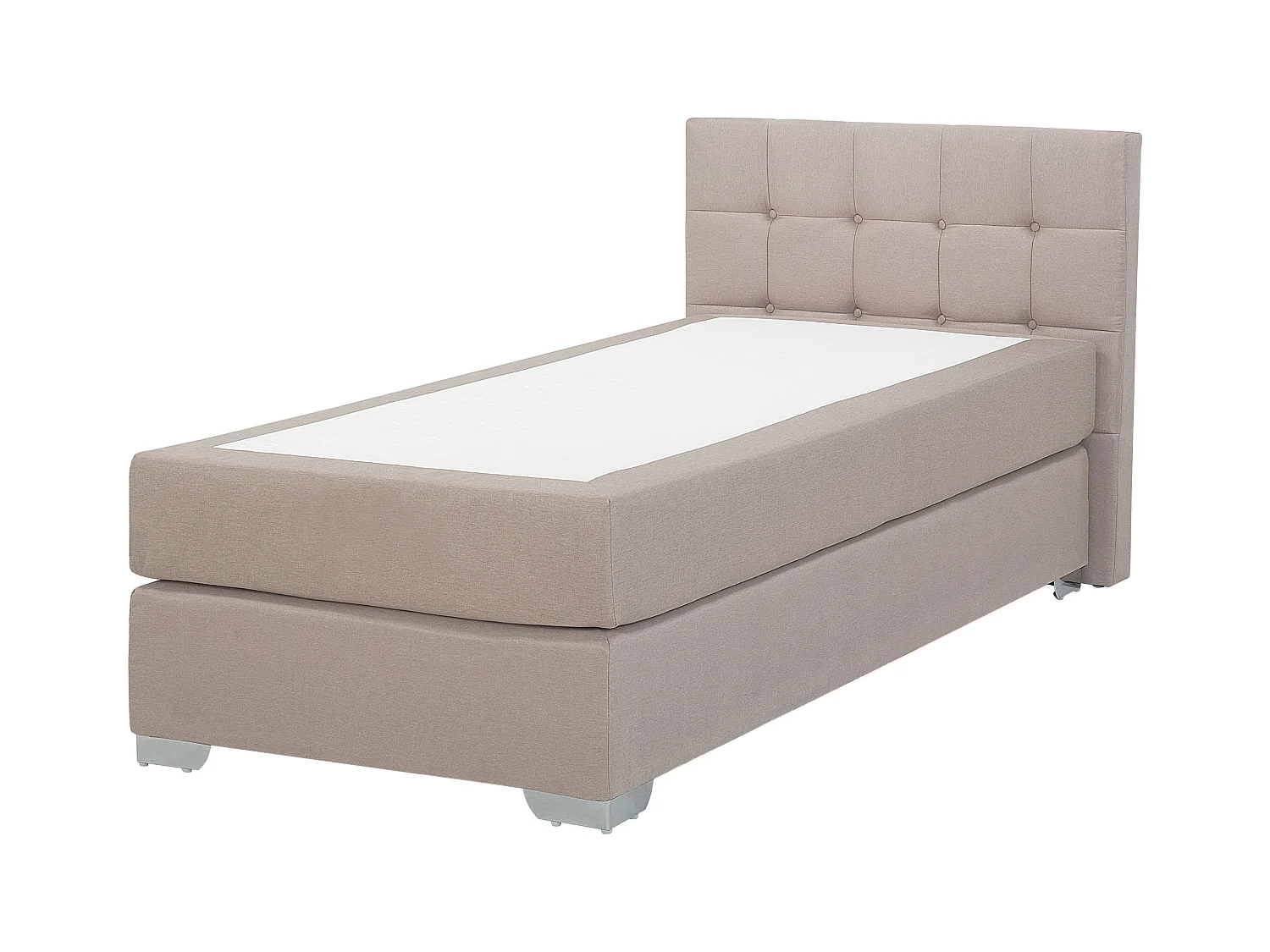 Lit Boxspring Tissu ADMIRAL 90 x 200 cm Beige sable
