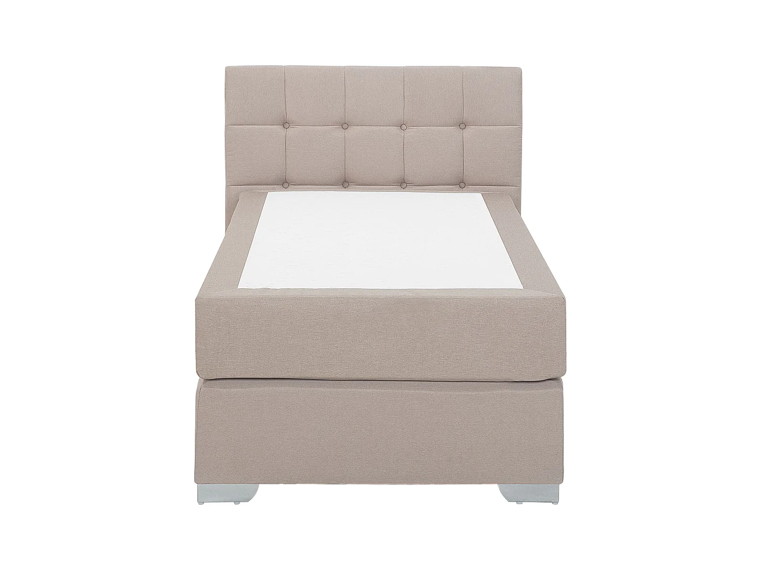 Lit Boxspring Tissu ADMIRAL 90 x 200 cm Beige sable