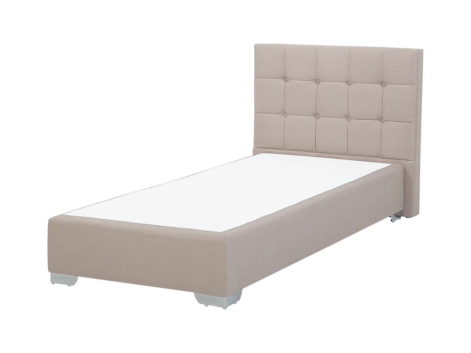 Lit Boxspring Tissu ADMIRAL 90 x 200 cm Beige sable