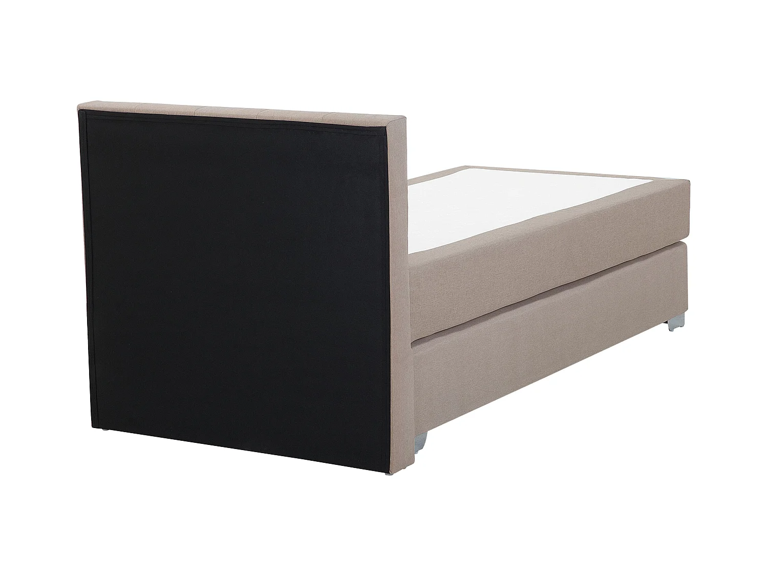 Lit Boxspring Tissu ADMIRAL 90 x 200 cm Beige sable