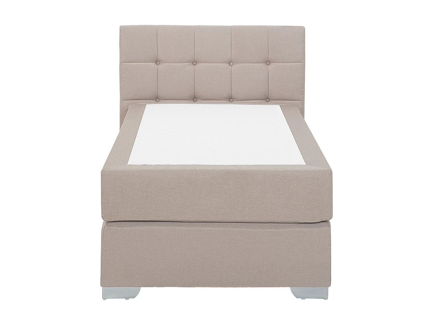 Lit Boxspring Tissu ADMIRAL 90 x 200 cm Beige sable