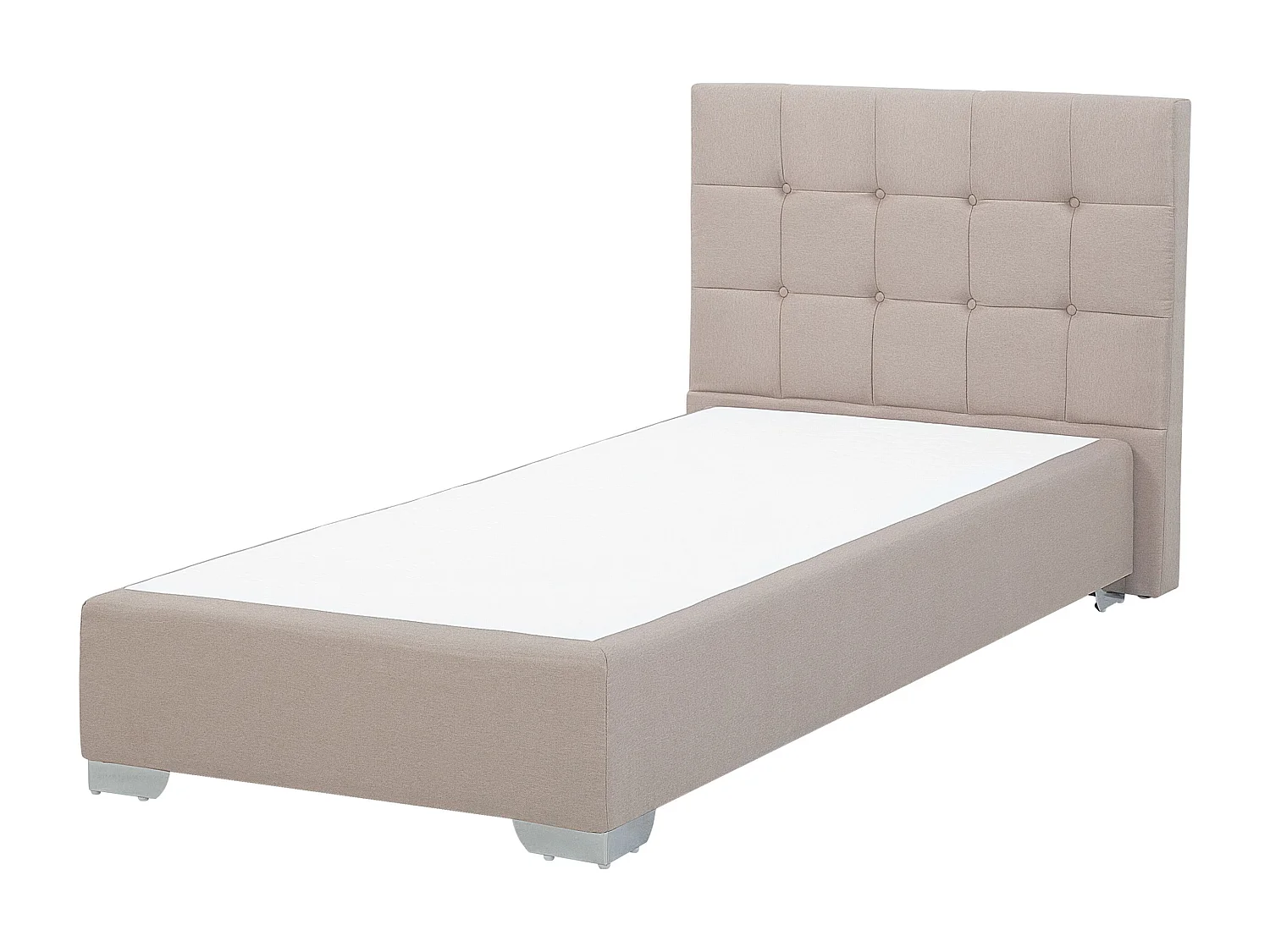 Lit Boxspring Tissu ADMIRAL 90 x 200 cm Beige sable