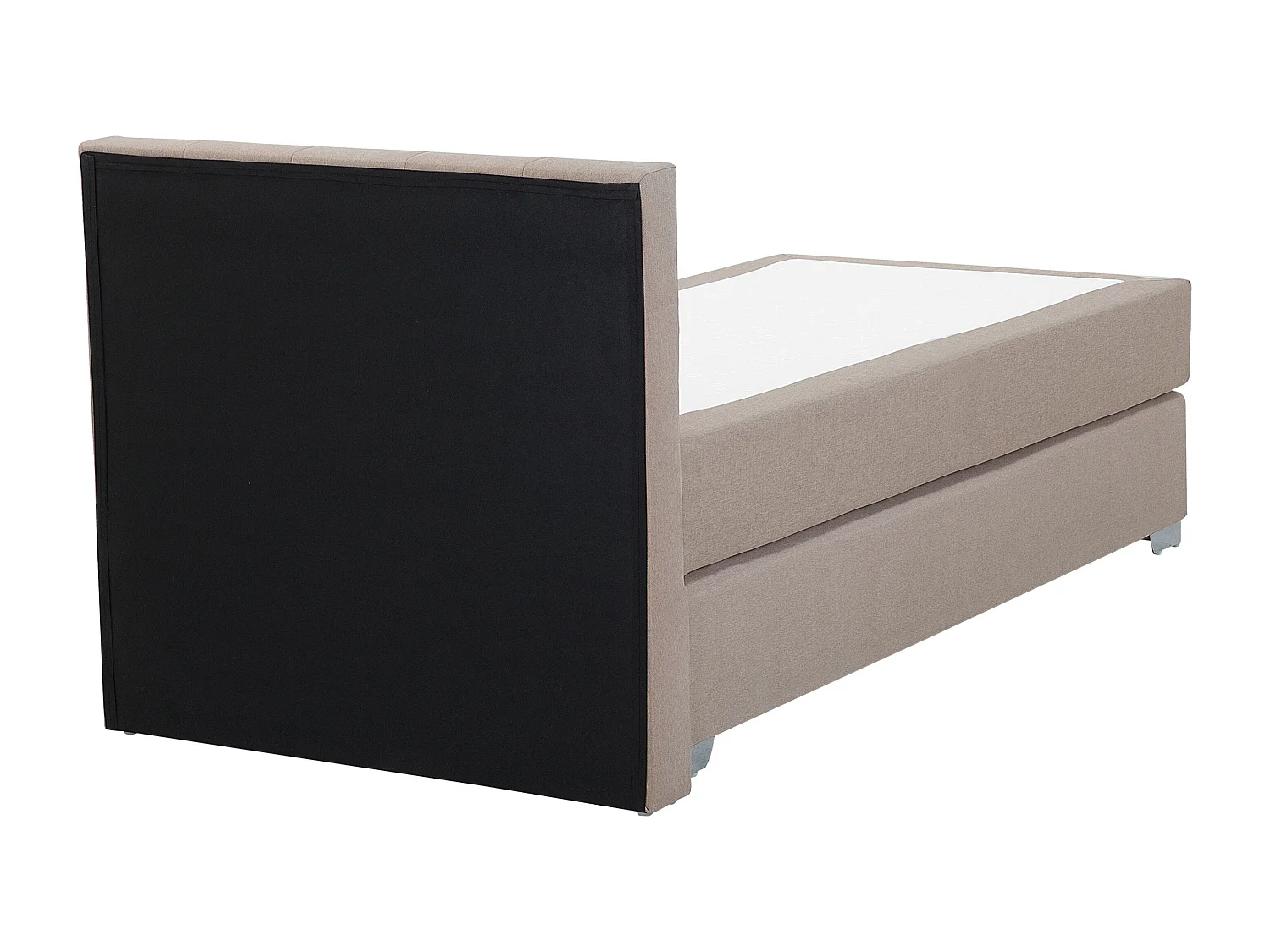 Lit Boxspring Tissu ADMIRAL 90 x 200 cm Beige sable