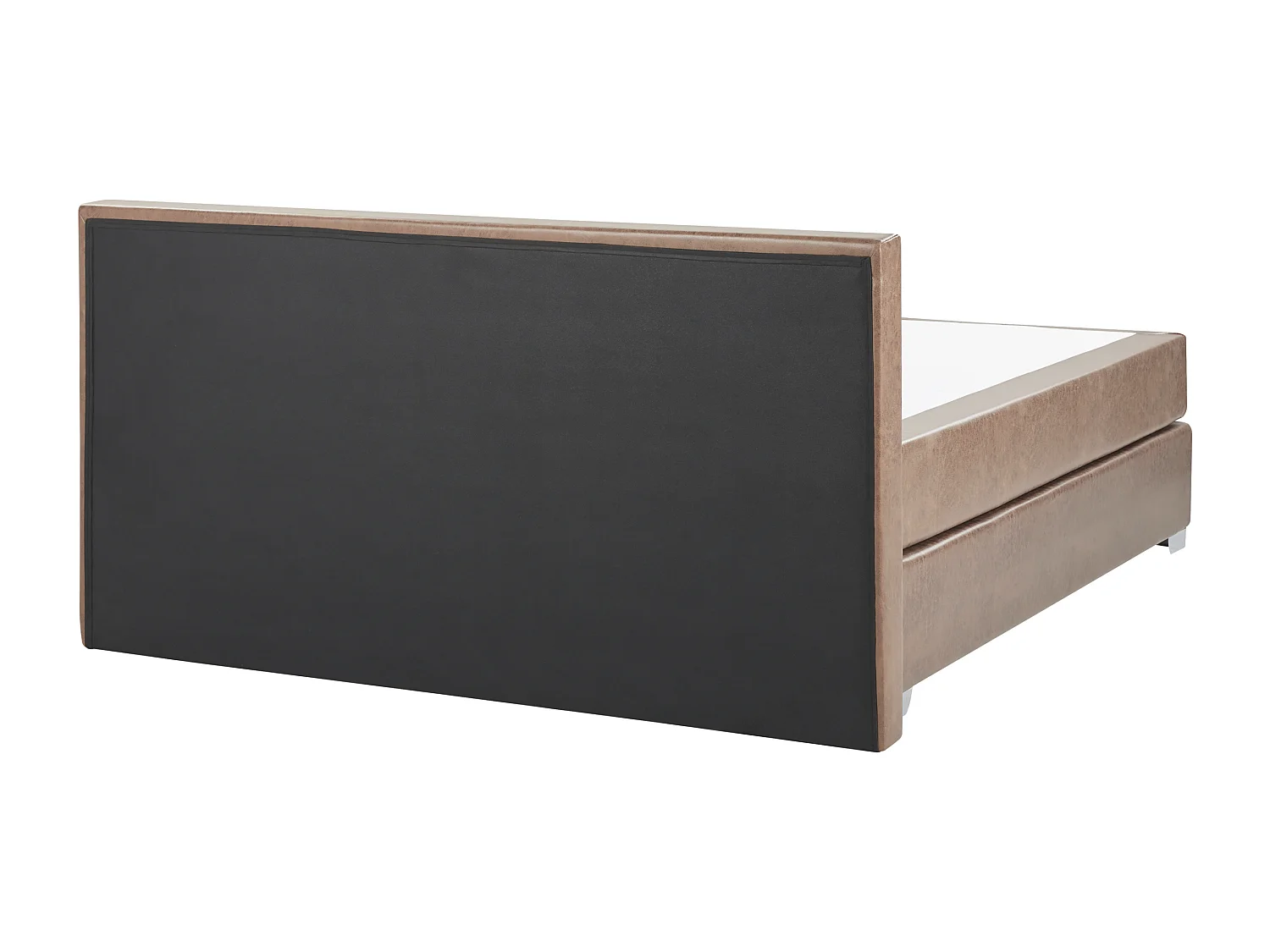 Lit Boxspring Cuir PU PRESIDENT 180 x 200 cm Marron