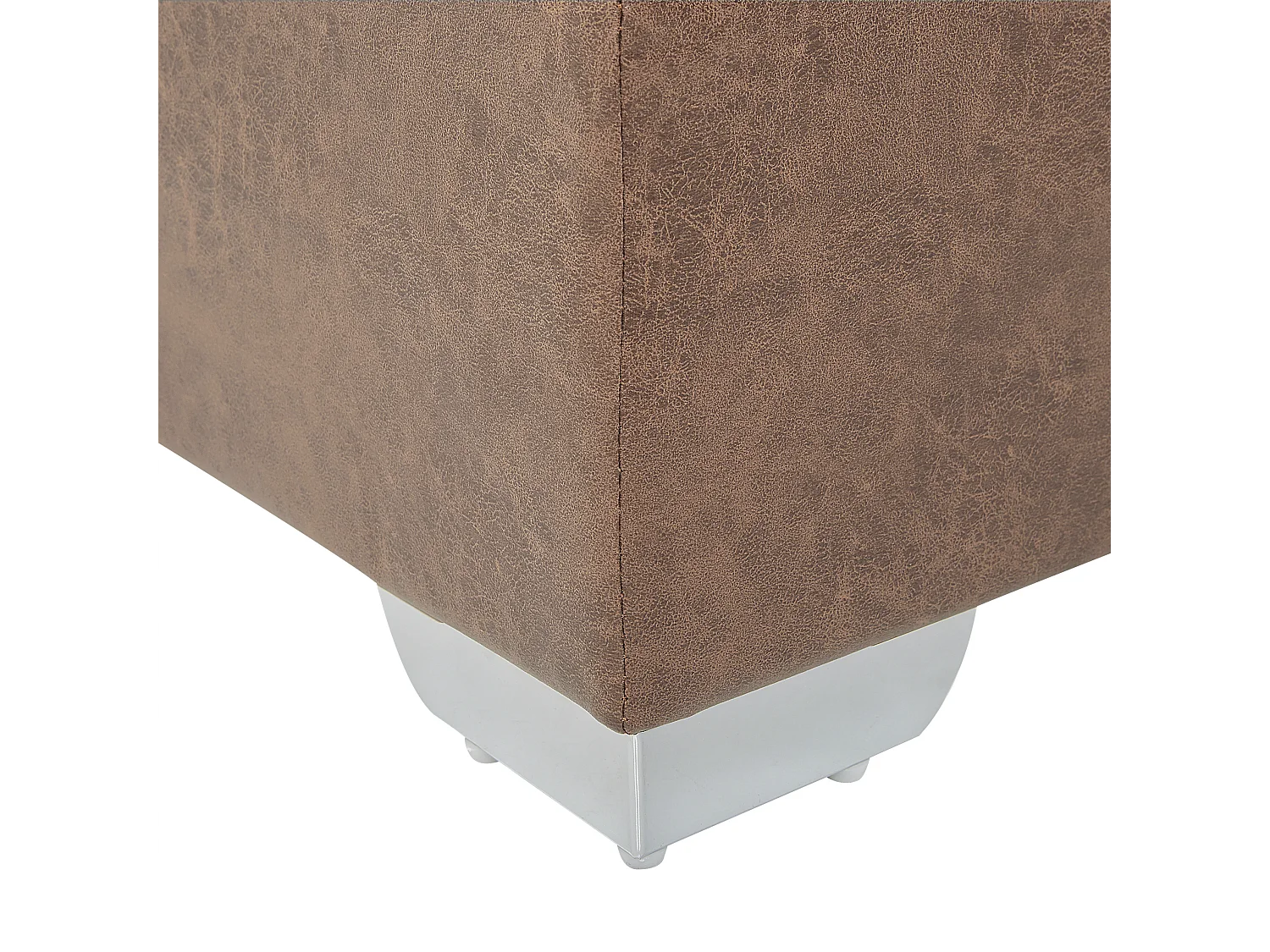 Lit Boxspring Cuir PU PRESIDENT 180 x 200 cm Marron