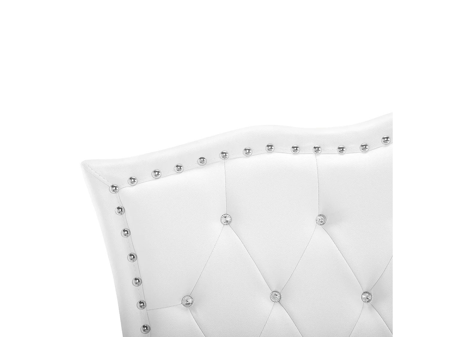 Bett Kunstleder weiß Lattenrost 90 x 200 cm METZ