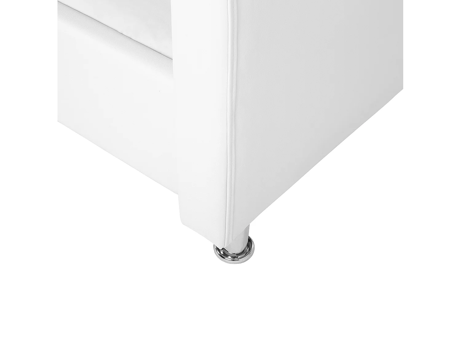 Bett Kunstleder weiß Lattenrost 90 x 200 cm METZ