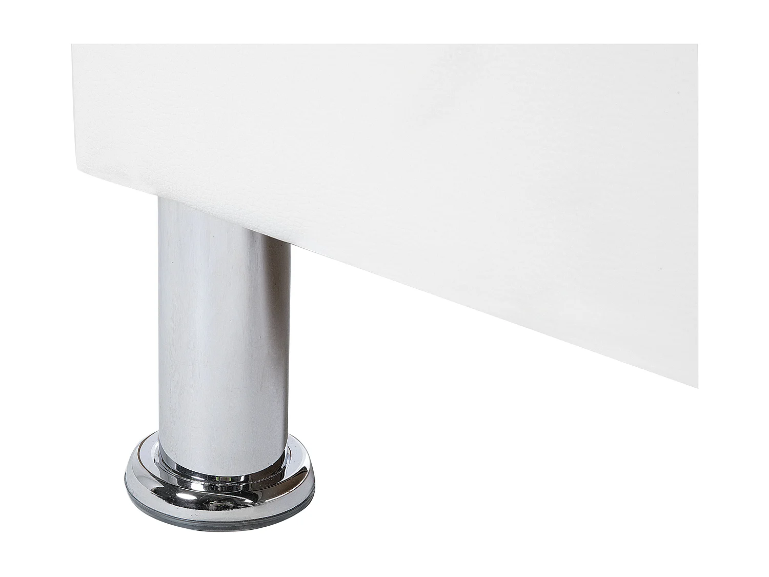 Bett Kunstleder weiß Lattenrost 90 x 200 cm METZ