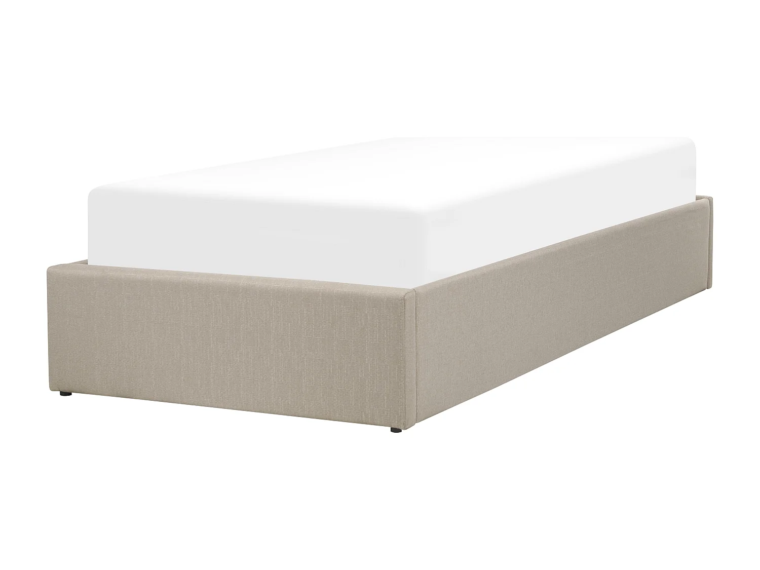 Cama baú Tecido DINAN 90 x 200 cm Creme