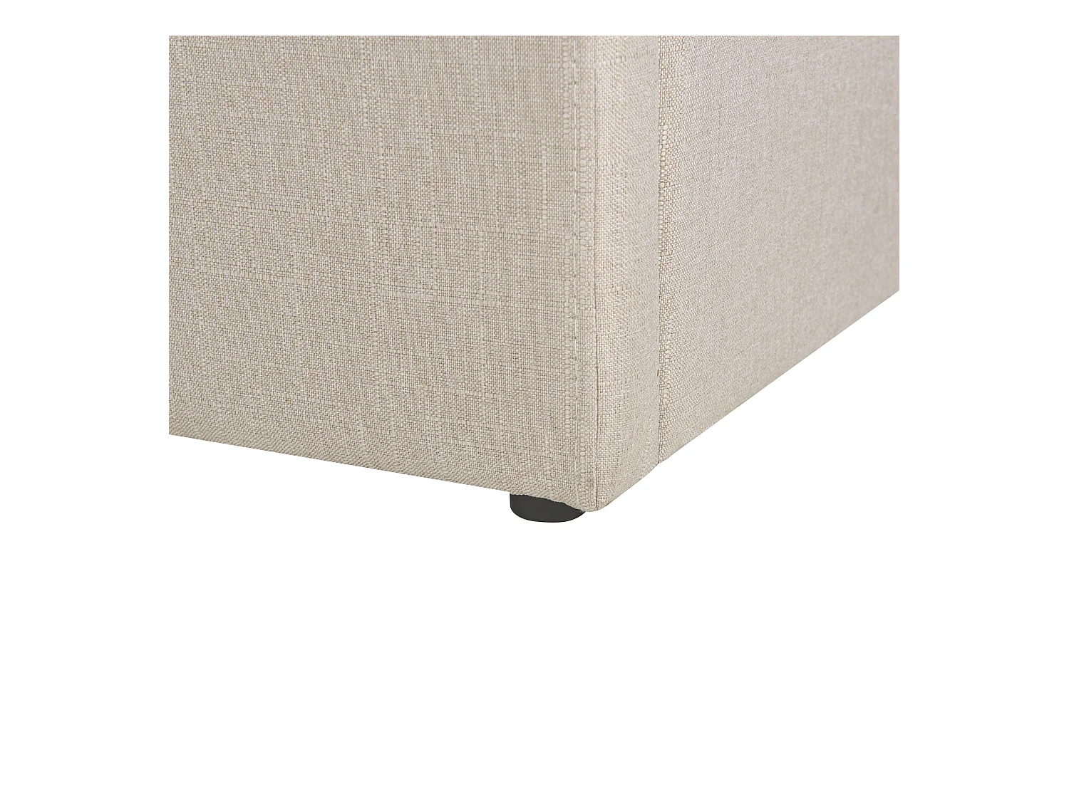 Lit ottoman sans tête de lit Tissu DINAN 90 x 200 cm Marron clair