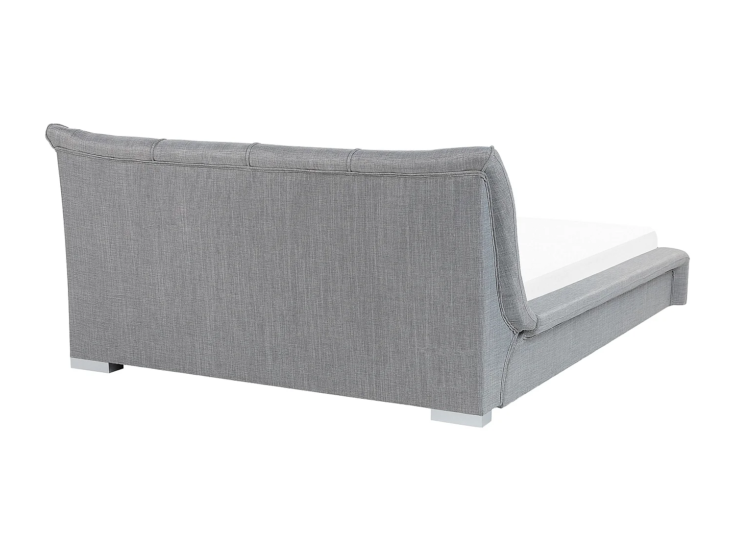 Wasserbett Grau 160 x 200 cm Polsterbezug Geschwungene Form Nantes