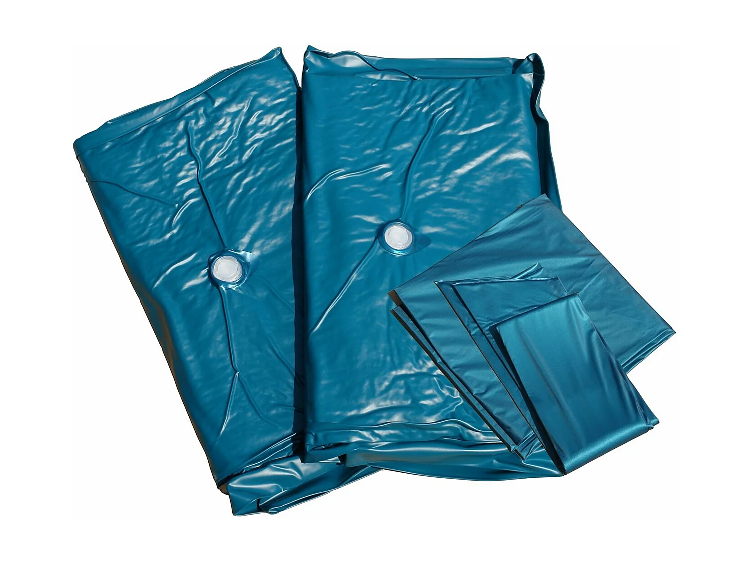 Wasserbett Grau 160 x 200 cm Polsterbezug Geschwungene Form Nantes