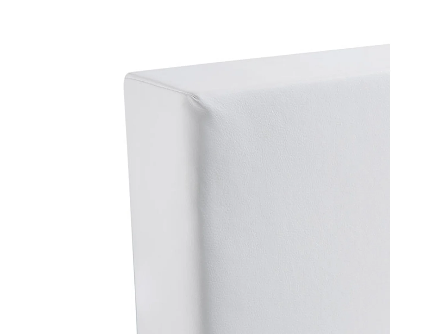 Cama continental Piel sintética PRESIDENT 140 x 200 cm Blanco