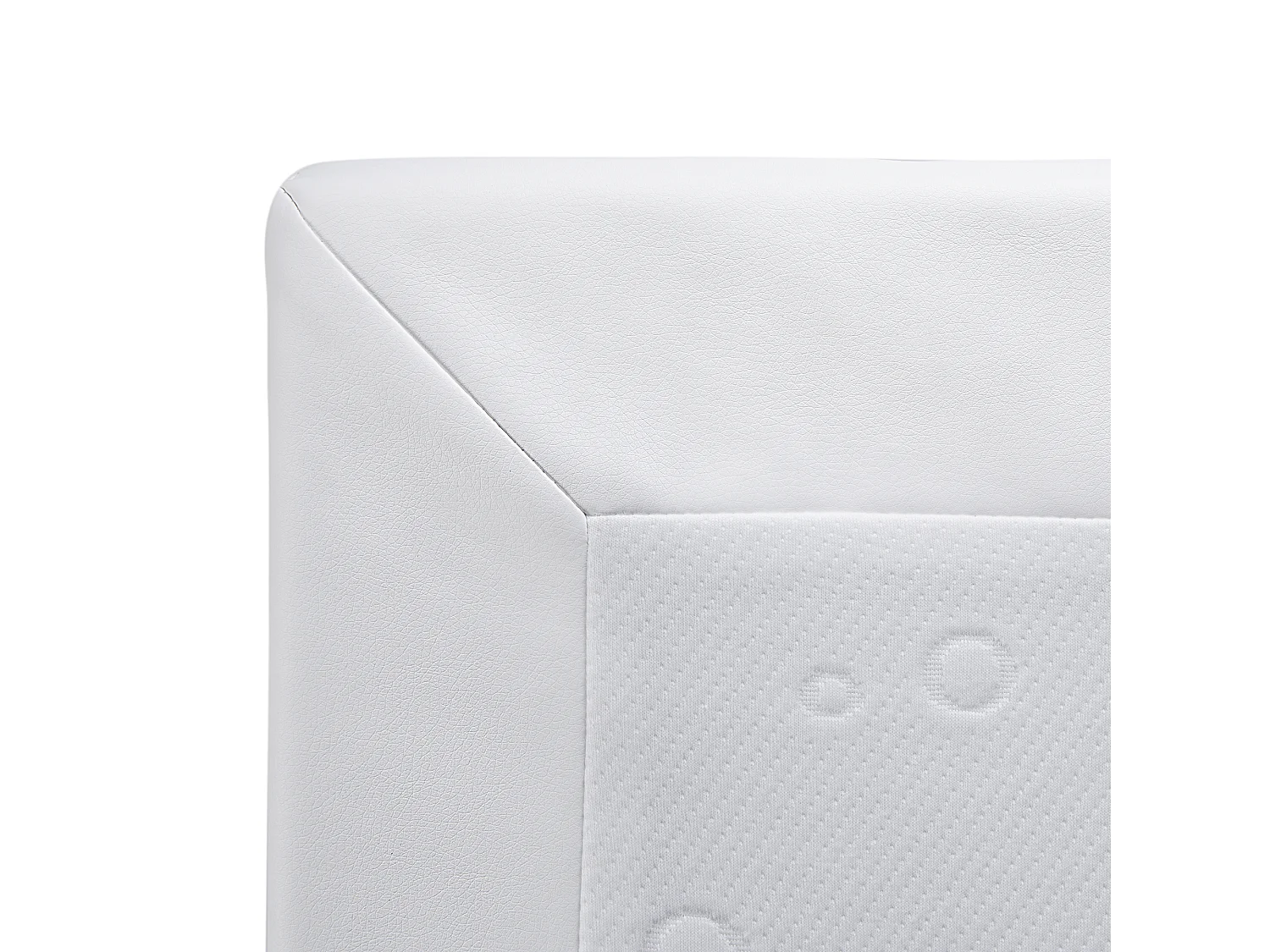 Boxspring Kunstleer PRESIDENT 140 x 200 cm Wit