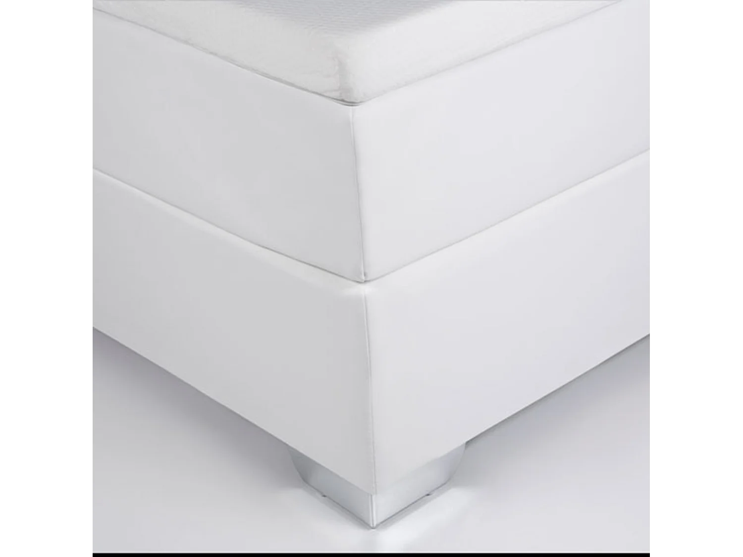 Boxspring Kunstleer PRESIDENT 140 x 200 cm Wit