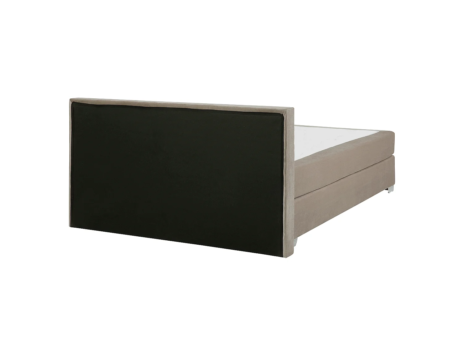 Lit Boxspring Velours CONSUL 160 x 200 cm Beige clair