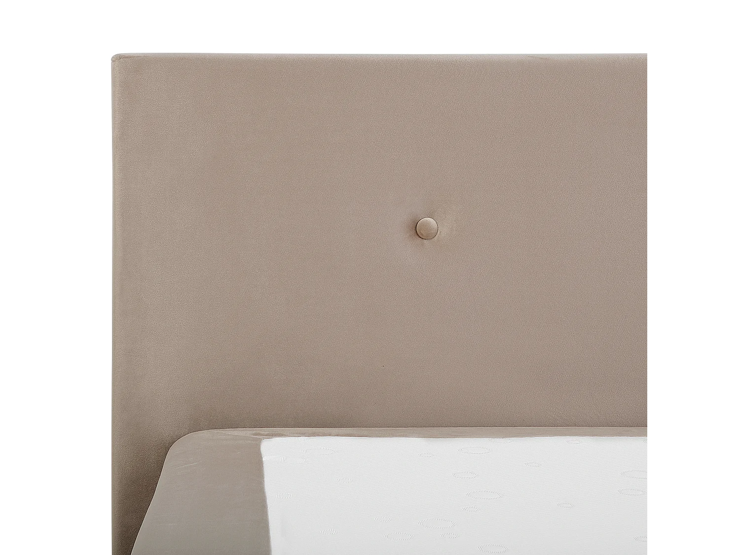 Letto Continentale Velluto CONSUL 160 x 200 cm Beige chiaro