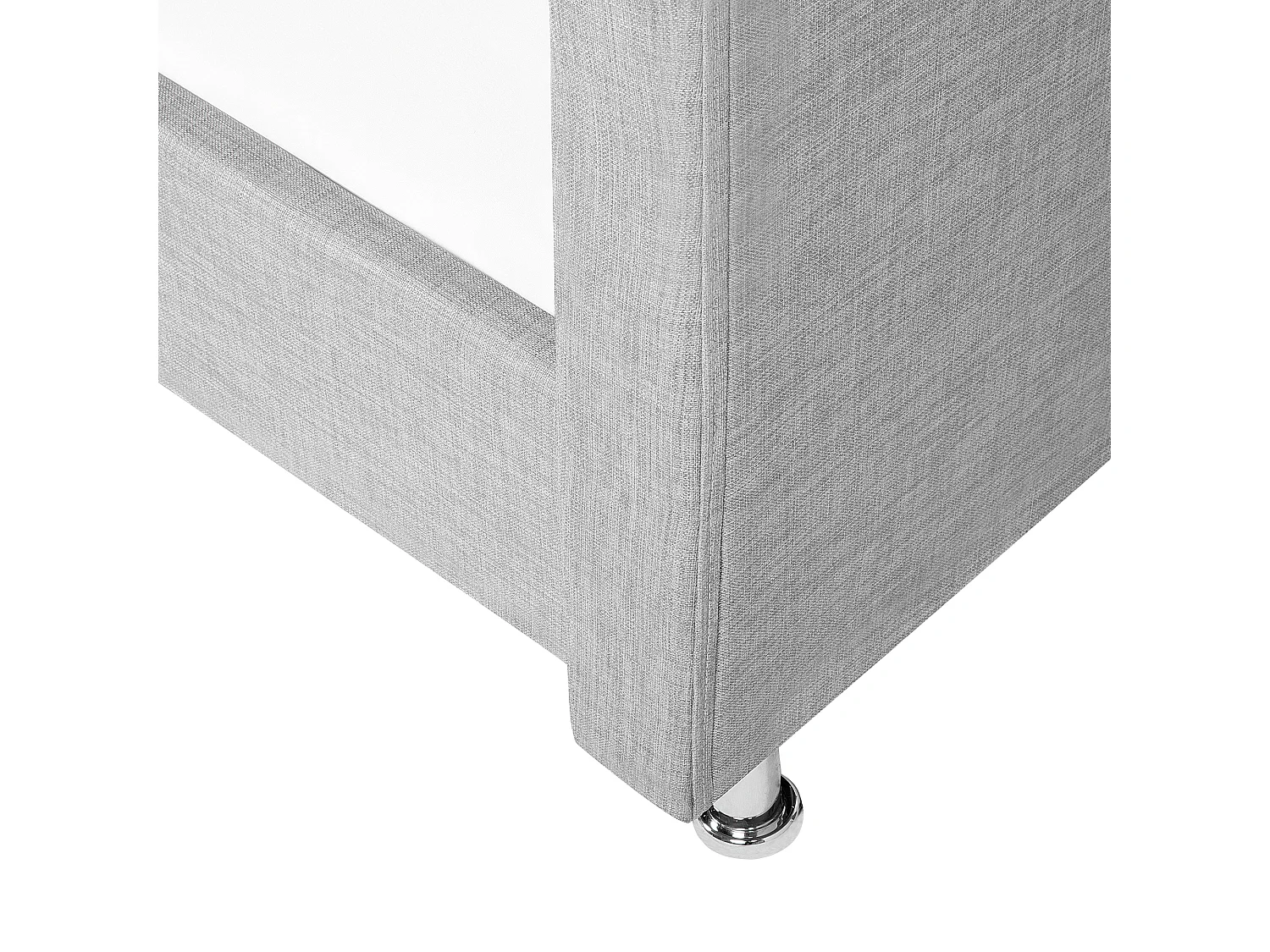 Lit avec sommier Tissu METZ 90 x 200 cm Gris clair