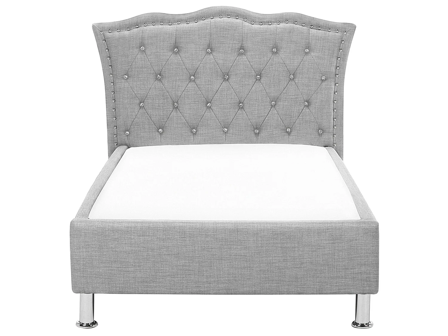 Bed stof grijs 90 x 200 cm METZ