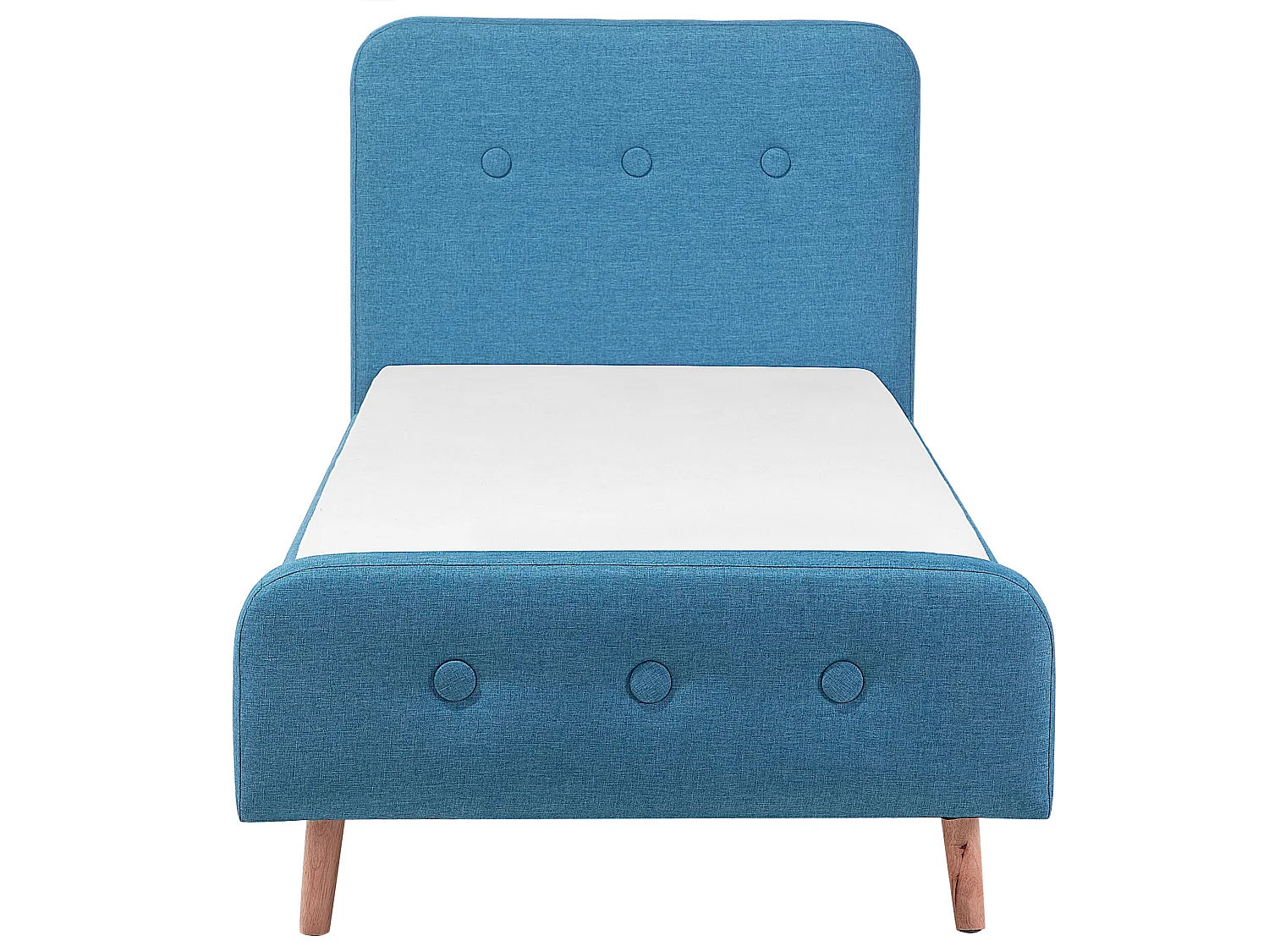 Lit simple en tissu bleu foncé 90x200 cm RENNES