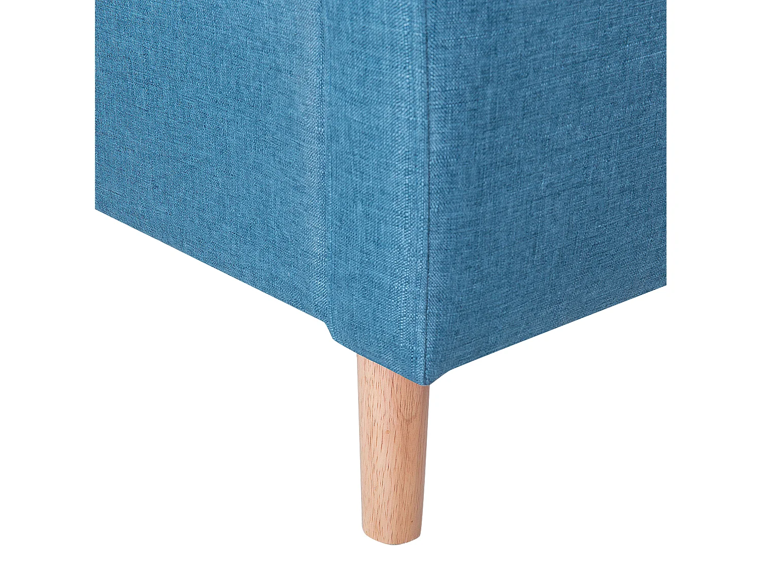 Lit simple en tissu bleu foncé 90x200 cm RENNES