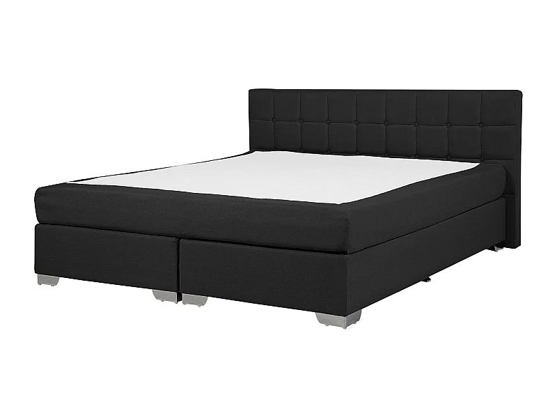 Boxspring Stof ADMIRAL 160 x 200 cm Zwart
