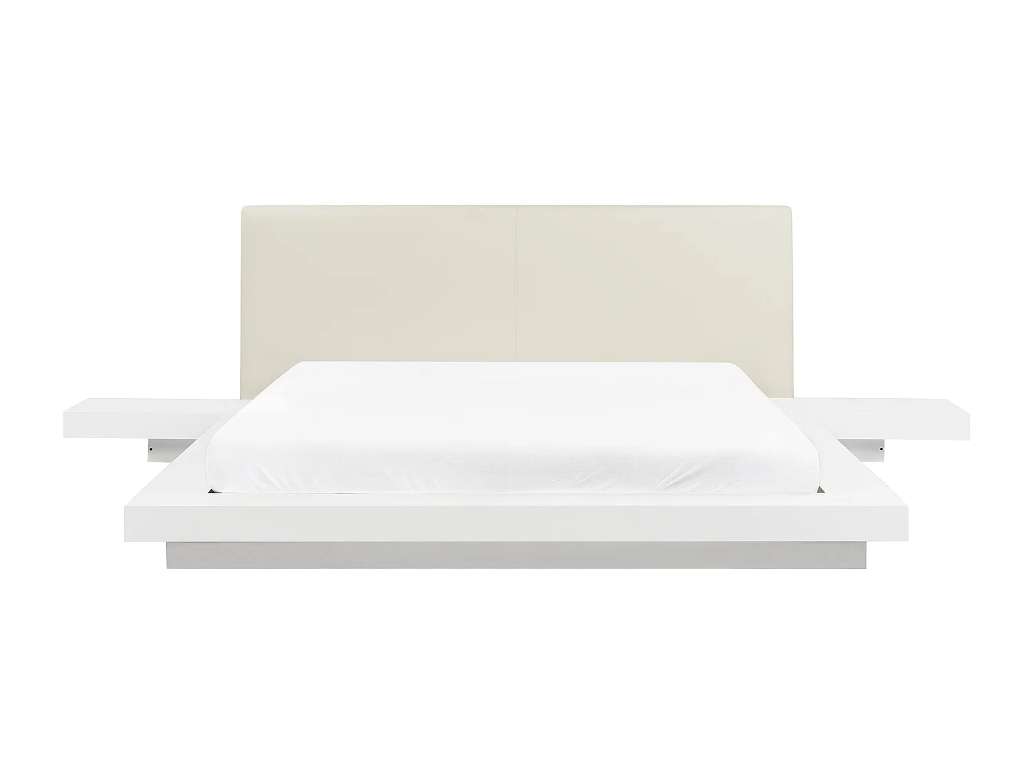 Letto ad acqua Pelle sintetica ZEN 160 x 200 cm Bianco