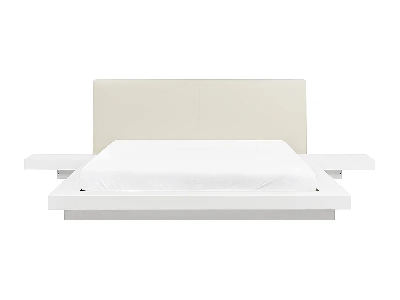 Lit à eau Cuir PU ZEN 160 x 200 cm Blanc