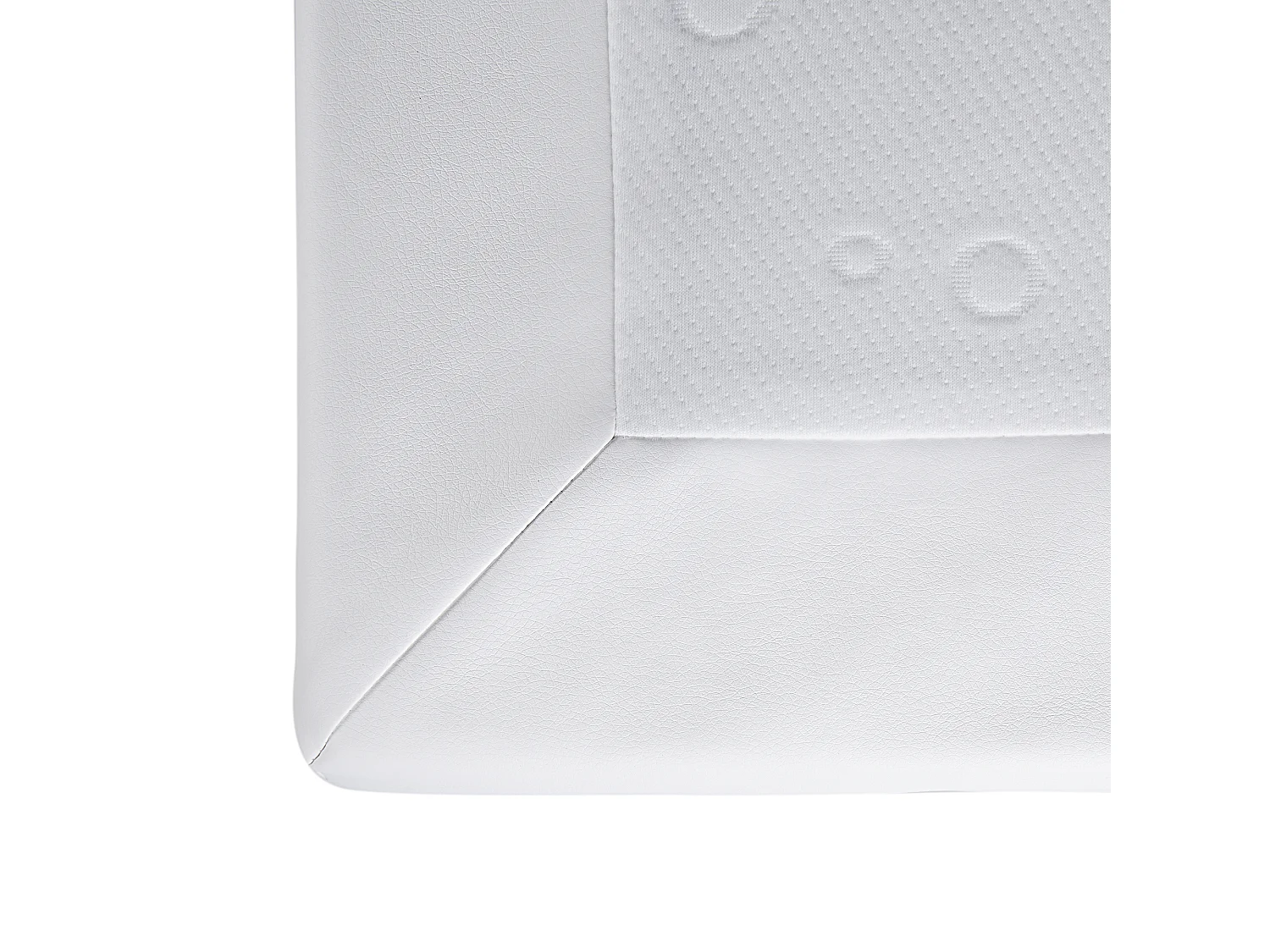 Letto Continentale Pelle sintetica PRESIDENT 160 x 200 cm Nero/Bianco