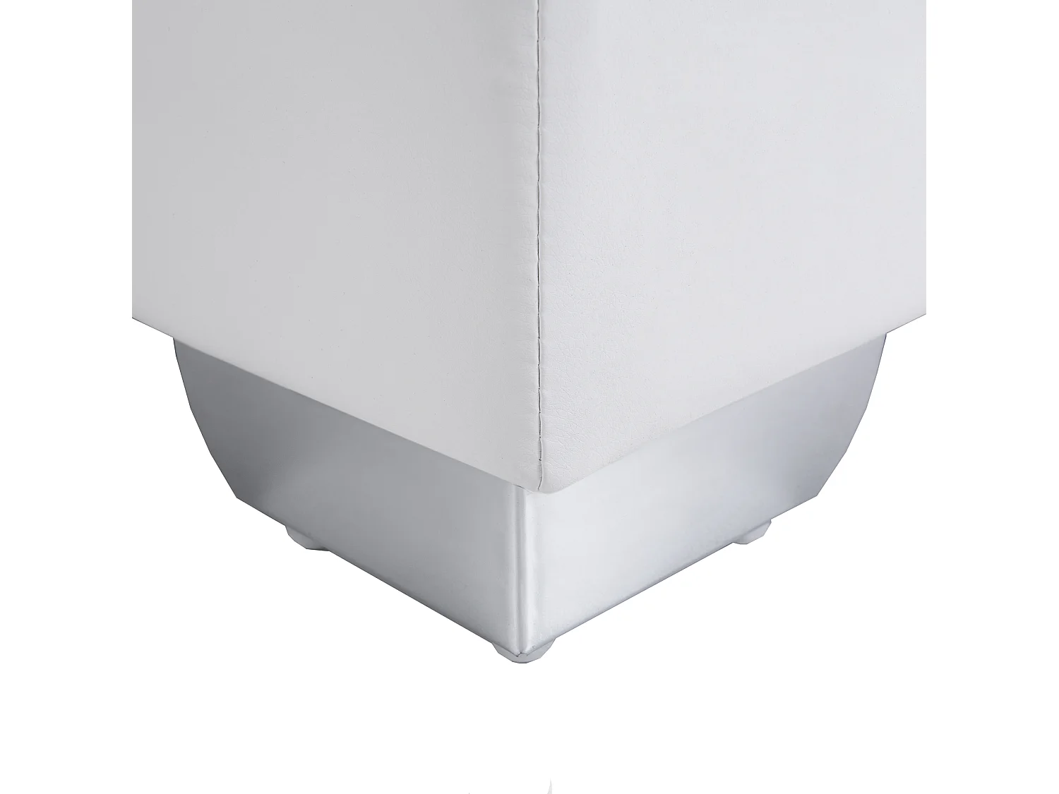 Letto Continentale Pelle sintetica PRESIDENT 160 x 200 cm Nero/Bianco