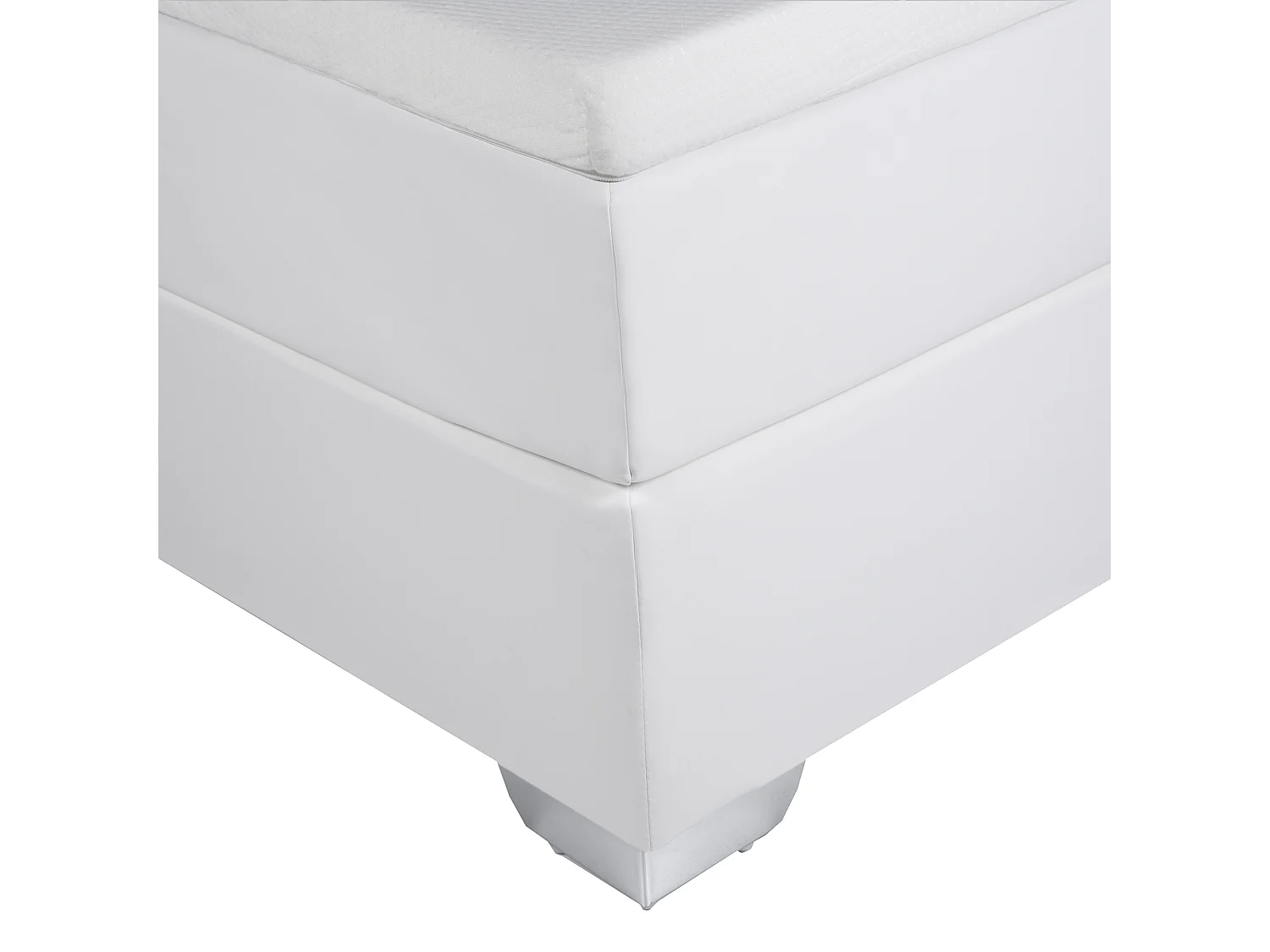 Boxspring Kunstleer PRESIDENT 160 x 200 cm Zwart/wit