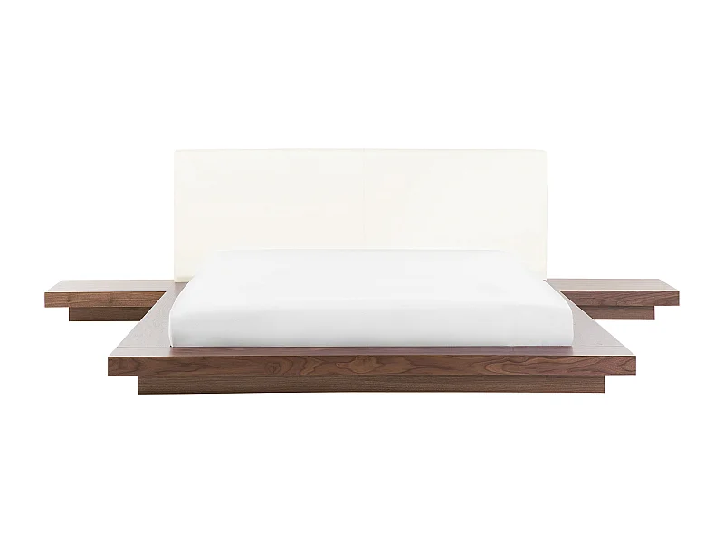 Lit à eau Cuir PU ZEN 160 x 200 cm Frêne marron