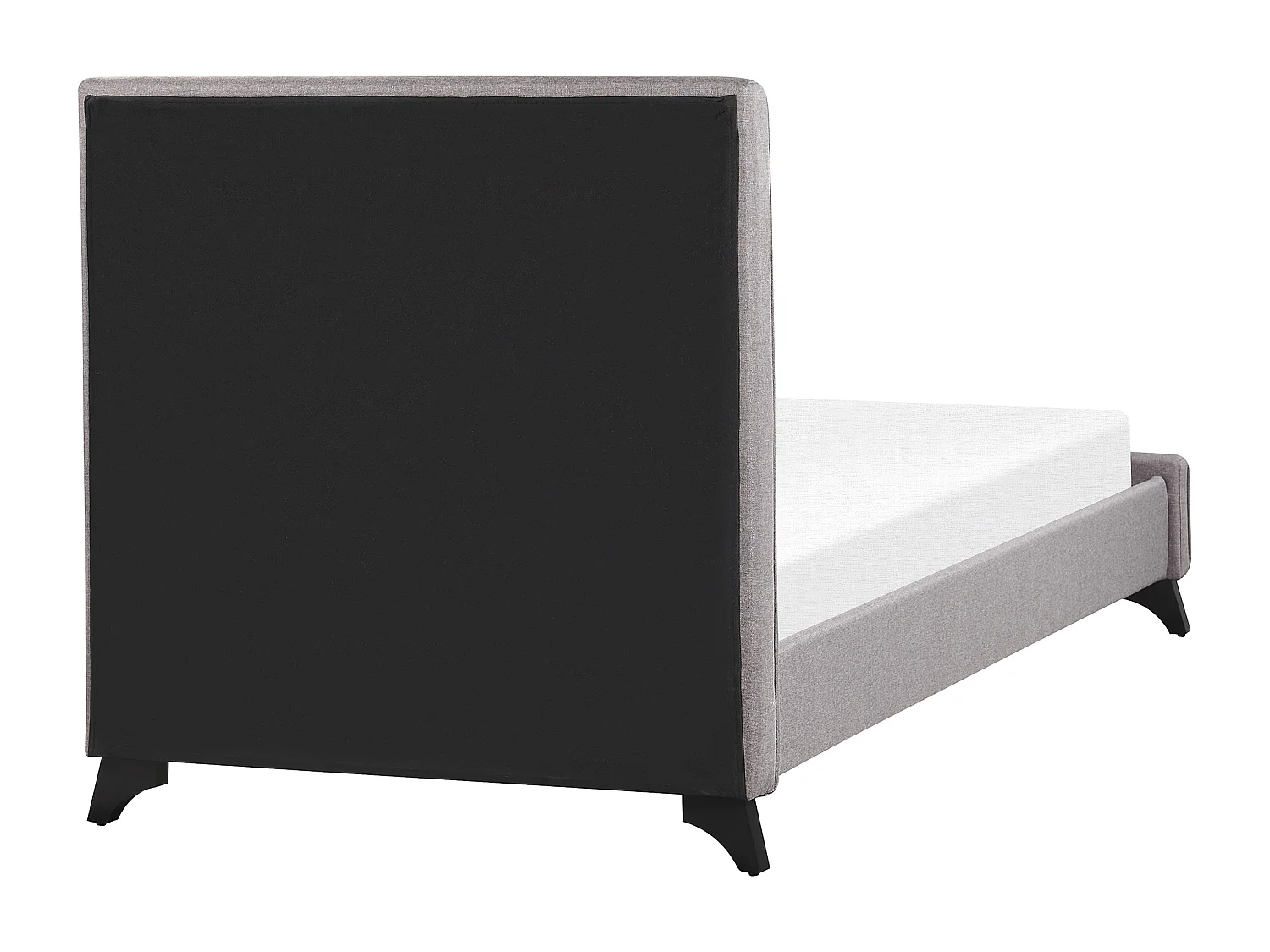 Bed stof grijs 90 x 200 cm AMBASSADOR