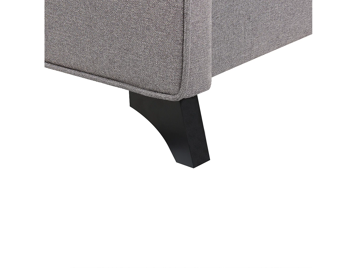 Bed stof grijs 90 x 200 cm AMBASSADOR