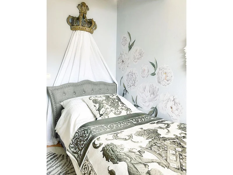 Lit avec coffre en tissu gris avec coffre 90 x 200 cm METZ