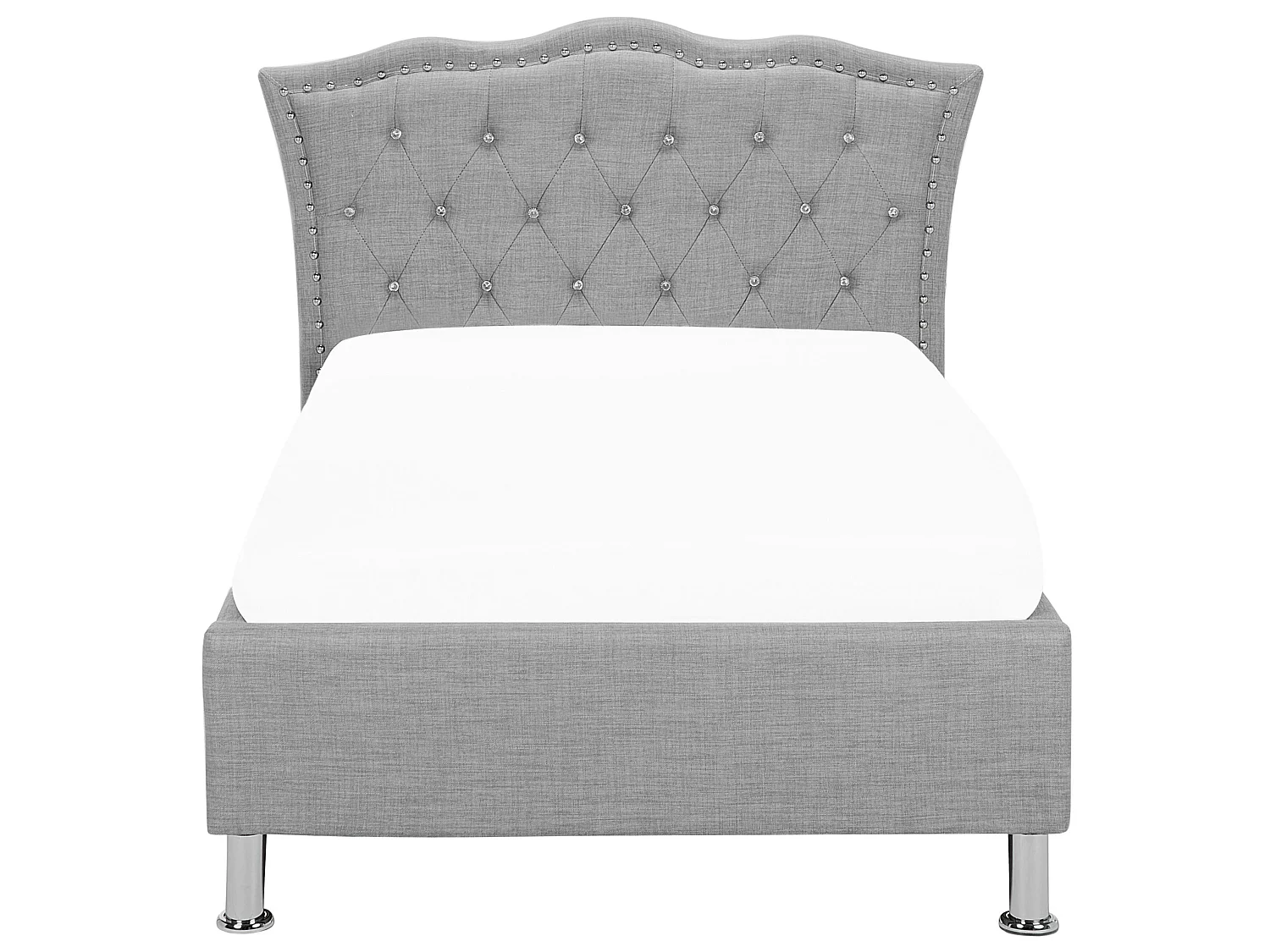 Lit avec coffre en tissu gris avec coffre 90 x 200 cm METZ
