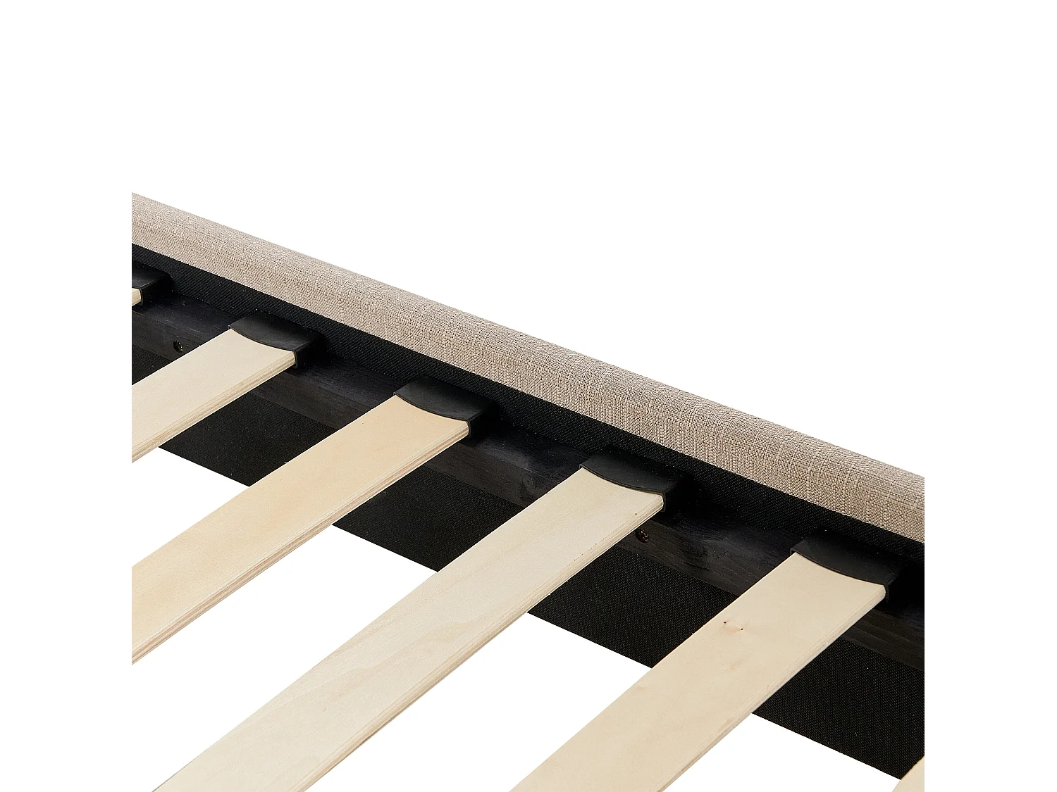 Lit sans tête de lit Tissu ROANNE 90 x 200 cm Beige