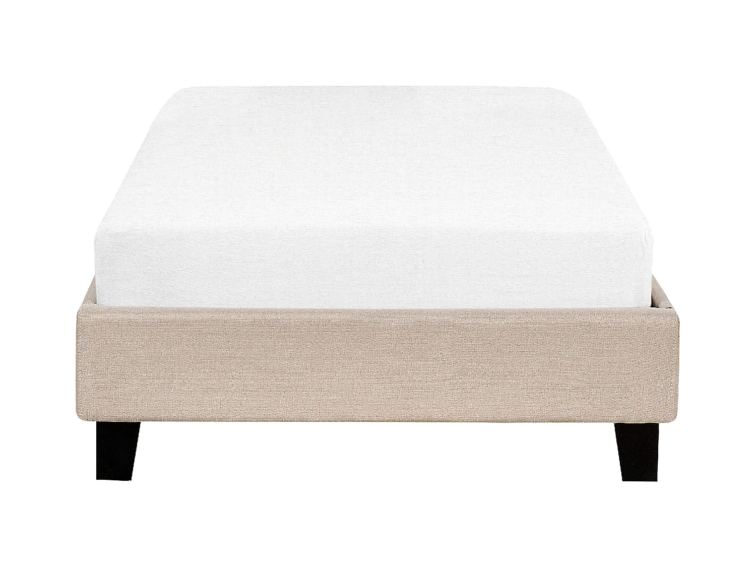 Lit sans tête de lit Tissu ROANNE 90 x 200 cm Beige