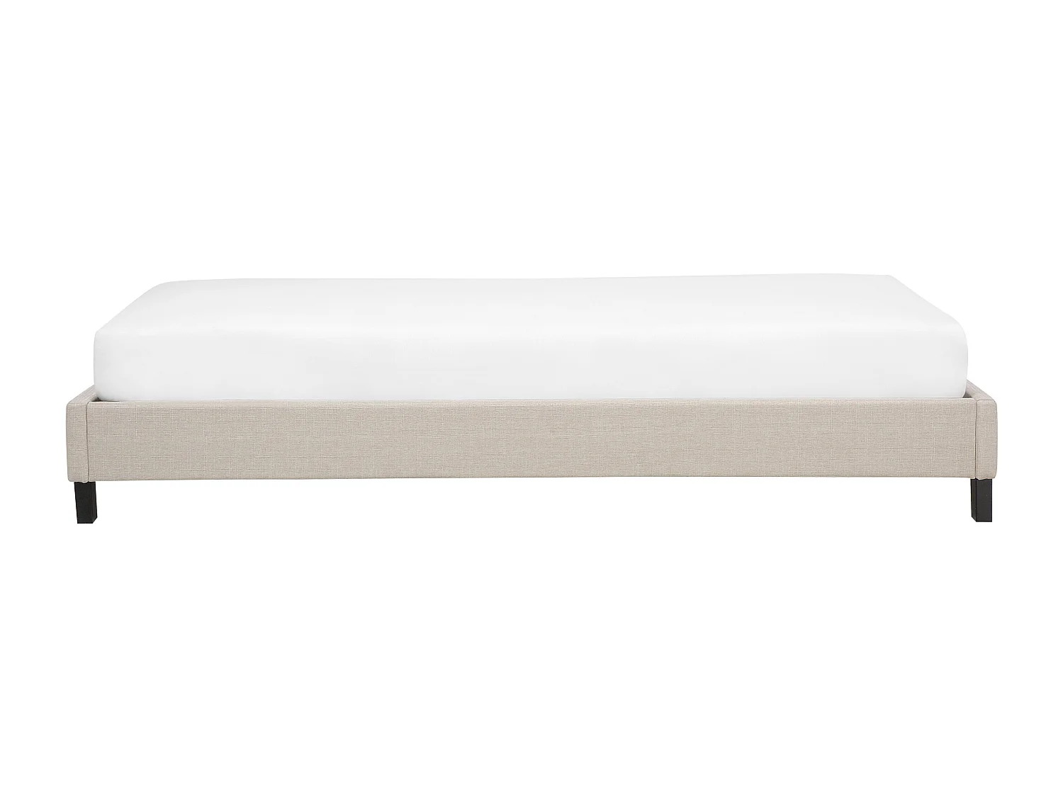 Bed zonder hoofdbord Stof ROANNE 90 x 200 cm Beige
