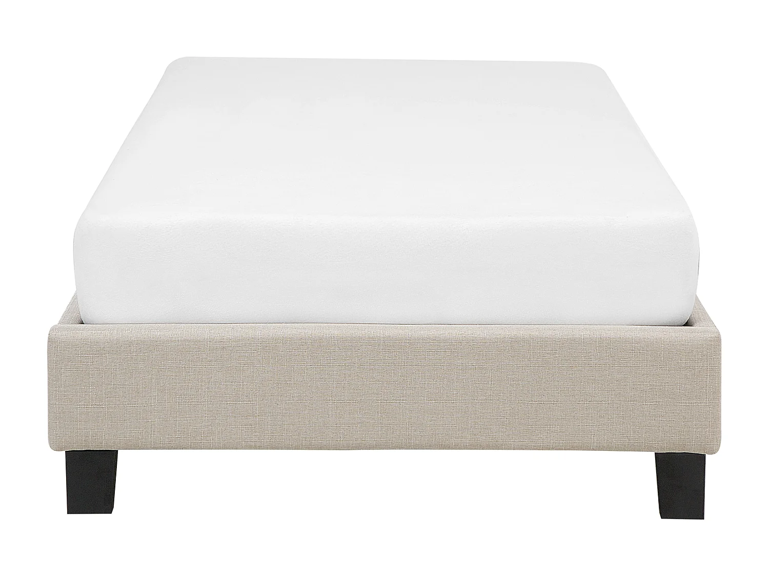 Lit sans tête de lit Tissu ROANNE 90 x 200 cm Beige