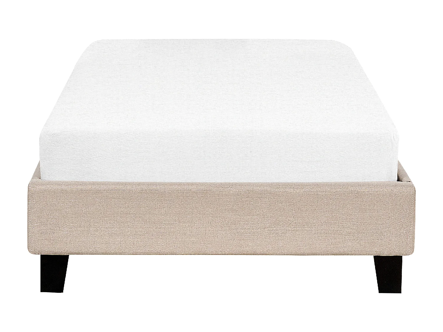 Lit sans tête de lit Tissu ROANNE 90 x 200 cm Beige