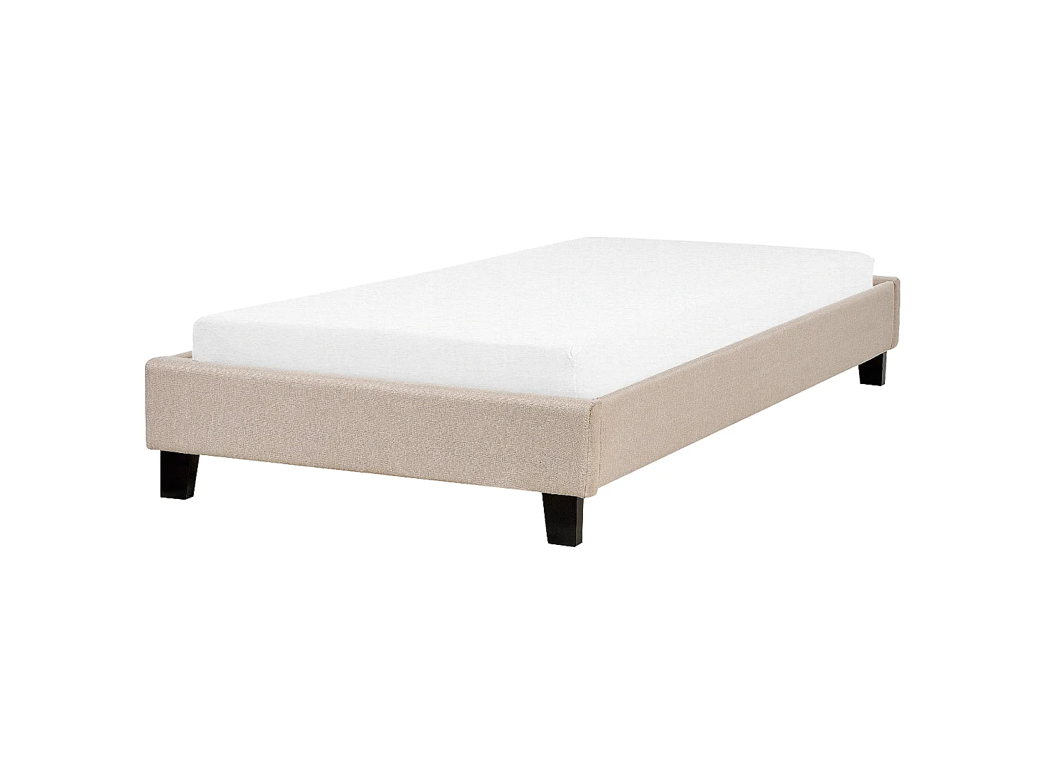 Letto senza testata Tessuto ROANNE 90 x 200 cm Beige