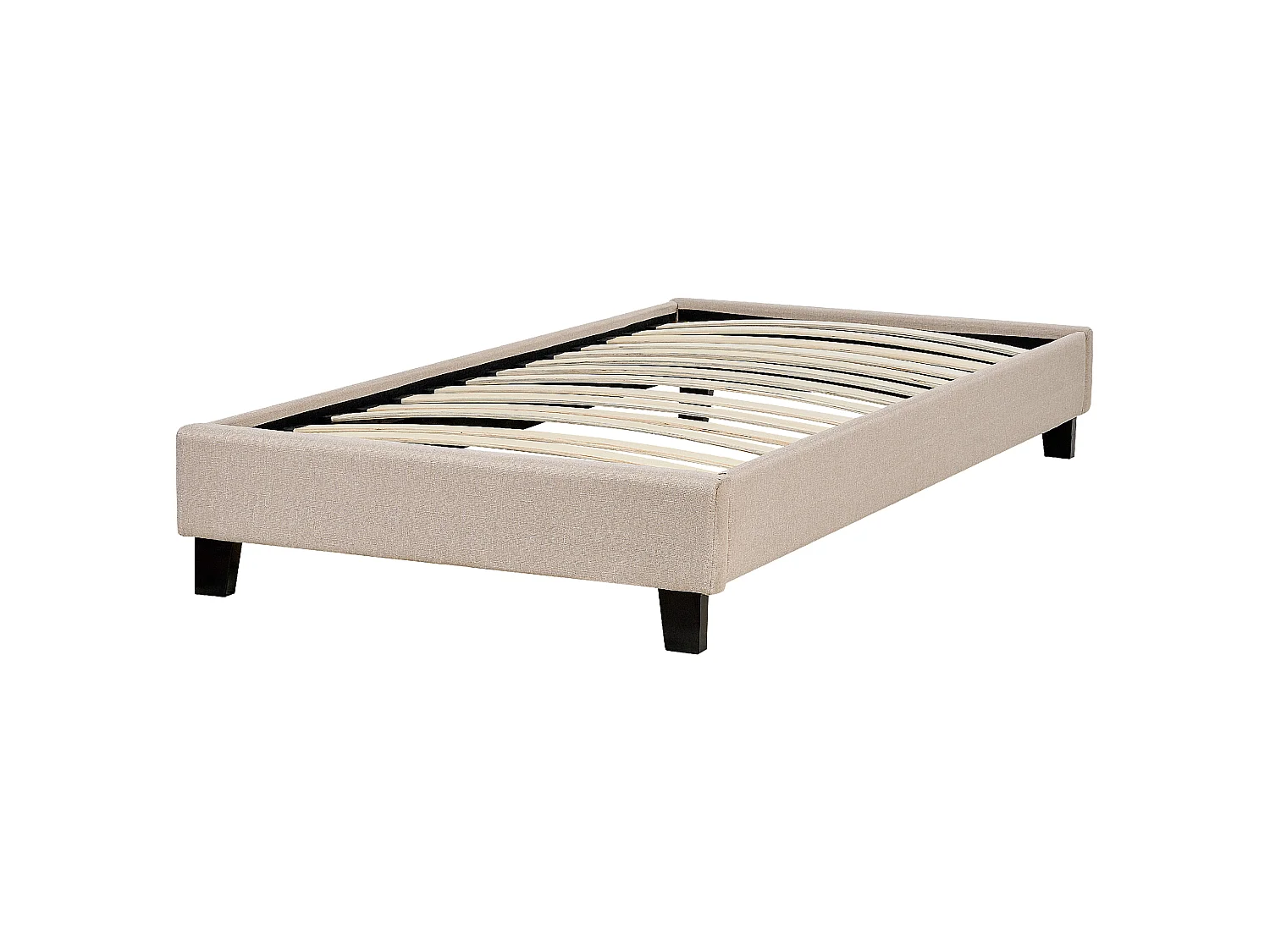 Letto senza testata Tessuto ROANNE 90 x 200 cm Beige