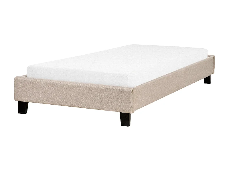 Letto Tessuto ROANNE 90 x 200 cm Beige