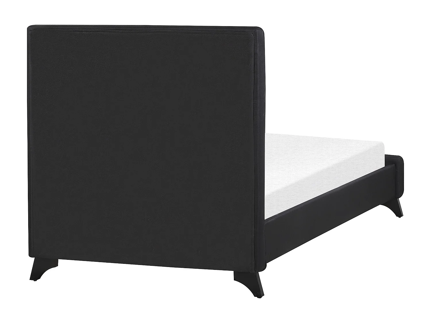 Bed stof zwart 90 x 200 cm AMBASSADOR