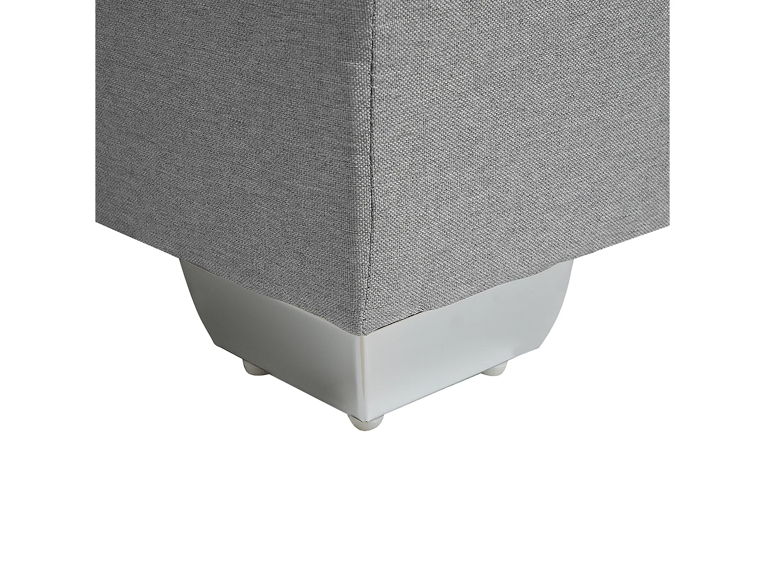 Cama continental Tela DUCHESS 180 x 200 cm Gris claro