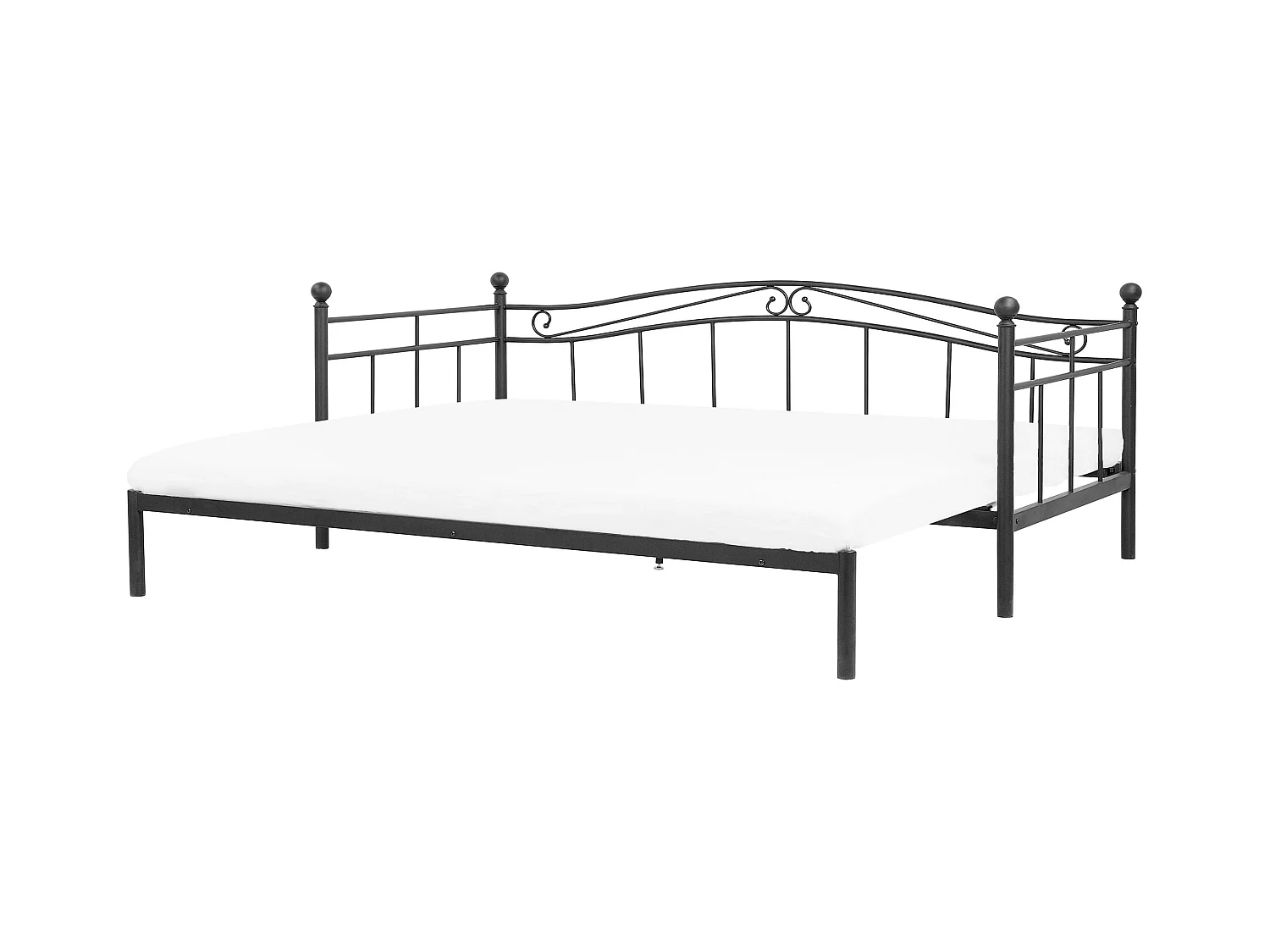 Lit gigogne Métal TULLE 90 x 200 cm Noir
